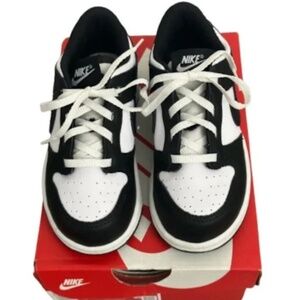 Nike Dunk Low Black & White Toddler Unisex Sneakers 9